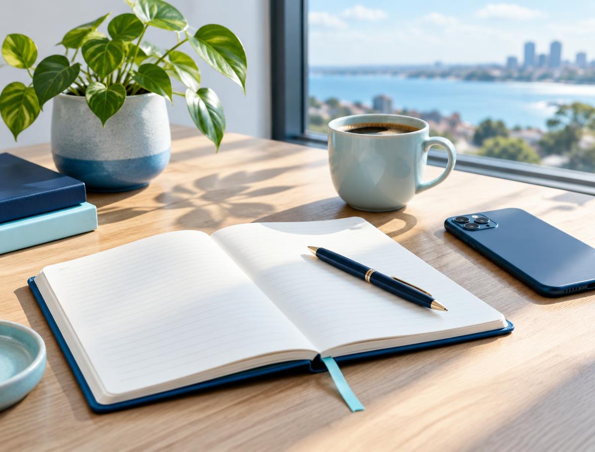 Open notebook ready for a new conversation